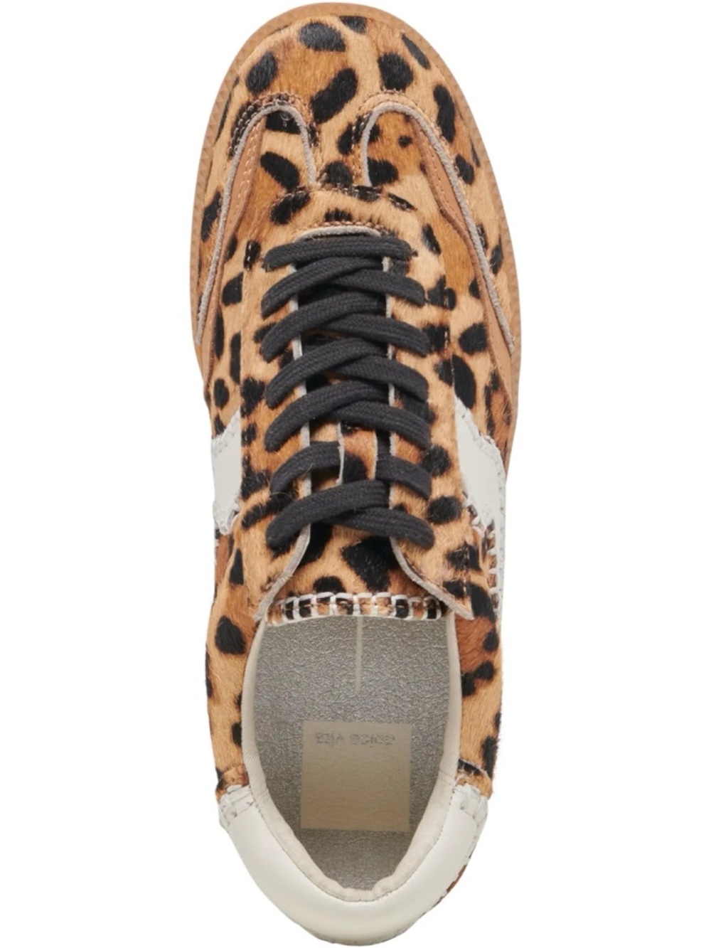 Dolce Vita Notice Stitch Sneakers Leopard-Print Low-Top in Brown and Black - Picture 3 of 4